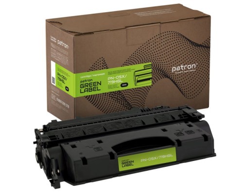 Картридж Patron HP LJ CE505X/CANON 719H GREEN Label (PN-05X/719HGL)