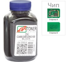 Тонер OKI C3400/3300, 110г Black+chip AHK (1502693)