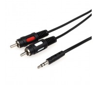 Кабель мультимедійний 3.5mm M to 2xRCA M 0.8m Atcom (10810)