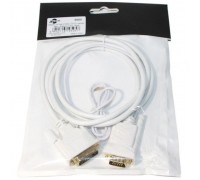 Кабель мультимедійний DVI to VGA 24+1pin, 1.0m white Atcom (9505)