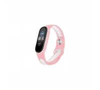 Ремінець до фітнес браслета BeCover Sport Style для Xiaomi Mi Smart Band 5 Pink-White (705173)