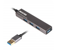 Концентратор Maxxter USB 3.0 Type-A 4 ports grey (HU3A-4P-02)