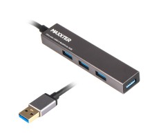 Концентратор Maxxter USB 3.0 Type-A 4 ports grey (HU3A-4P-02)