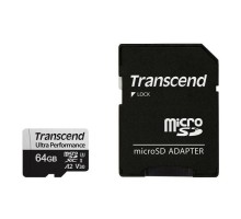 Карта пам'яті Transcend 64GB microSDXC class 10 UHS-I U3 A2 (TS64GUSD340S)