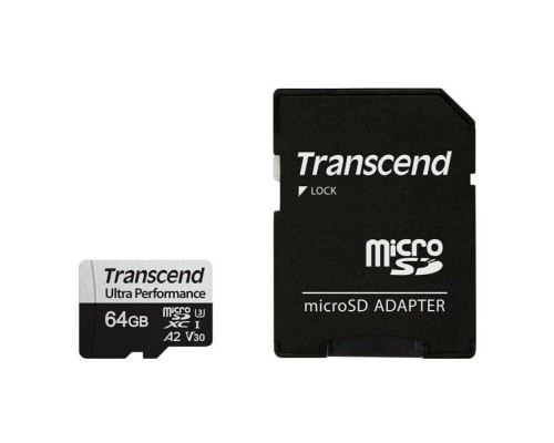 Карта пам'яті Transcend 64GB microSDXC class 10 UHS-I U3 A2 (TS64GUSD340S)