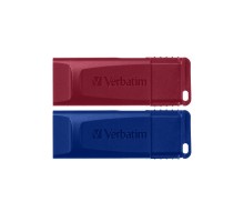 USB флеш накопичувач Verbatim 2x32GB Store'n'Go Slider Red/Blue USB 2.0 (49327)