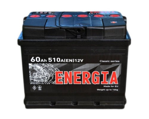 Акумулятор автомобільний ENERGIA 60Аh (000022386)