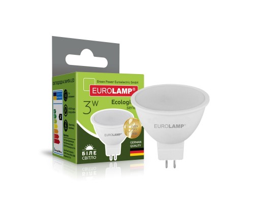 Лампочка Eurolamp LED SMD MR16 3W GU5.3 4000K 220V (LED-SMD-03534(P))