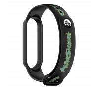 Ремінець до фітнес браслета Armorstandart RM для Xiaomi Mi Band 7/6/5 Inscription Black (ARM59271)