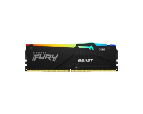 Модуль пам'яті для комп'ютера DDR5 16GB 5600 MHz Beast RGB AM5 Black Kingston Fury (ex.HyperX) (KF556C36BBEA-16)