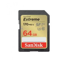 Карта пам'яті SanDisk 64GB SD class 10 UHS-I U3 V30 Extreme (SDSDXV2-064G-GNCIN)