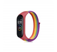 Ремінець до фітнес браслета BeCover Nylon Style для Xiaomi Mi Smart Band 7 Red-Rainbow (707669)