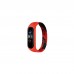 Ремінець до фітнес браслета BeCover Elastic Nylon Style для Xiaomi Mi Smart Band 5/6 (Size M) Black-Red (706146)