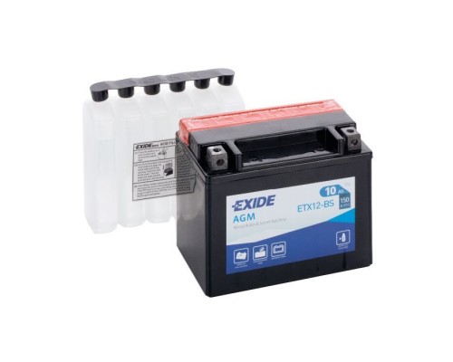 Акумулятор автомобільний EXIDE AGM 10Ah (+/-) (150EN) (ETX12-BS)