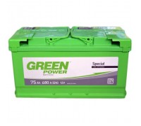 Акумулятор автомобільний GREEN POWER Standart 75Ah (+/-) (680EN) (22426)