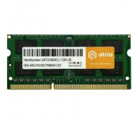 Модуль пам'яті для ноутбука SoDIMM DDR3 8GB 1600 MHz ATRIA (UAT31600CL11SK1/8)