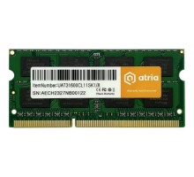 Модуль пам'яті для ноутбука SoDIMM DDR3 8GB 1600 MHz ATRIA (UAT31600CL11SK1/8)