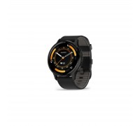 Смарт-годинник Garmin Venu 3, Black + Slate, Leather, GPS (010-02784-52)