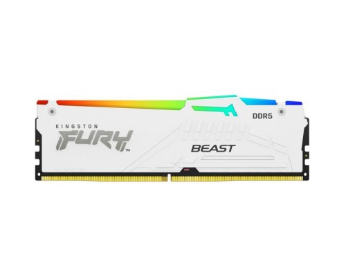 Модуль пам'яті для комп'ютера DDR5 32GB 6000 MHz Beast AM5 RGB White Kingston Fury (ex.HyperX) (KF560C36BWEA-32)