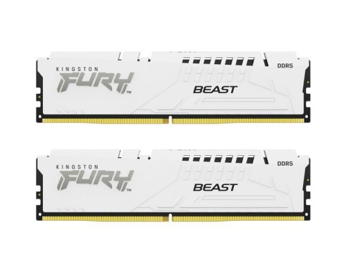 Модуль пам'яті для комп'ютера DDR5 64GB (2x32GB) 5600 MHz Beast White EXPO Kingston Fury (ex.HyperX) (KF556C36BWEK2-64)