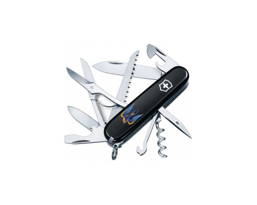 Ніж Victorinox Huntsman Ukraine 91 мм Чорний Тризуб-Ластівка (1.3713.3_T1230u)