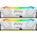 Модуль пам'яті для комп'ютера DDR5 32GB (2x16GB) 7600 MHz Renegade RGB White XMP Kingston Fury (ex.HyperX) (KF576C38RWAK2-32)