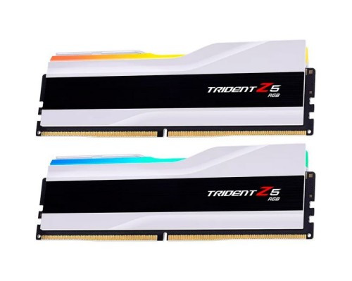 Модуль пам'яті для комп'ютера DDR5 64GB (2x32GB) 6400 MHz Trident Z5 RGB Matte White G.Skill (F5-6400J3239G32GX2-TZ5RW)