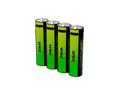 Акумулятор Verico AA USB Type-C 1700mAh 1.5V Li-ion * 4 (LoopEnergy) (1UDBT-A1WEAC-NN)
