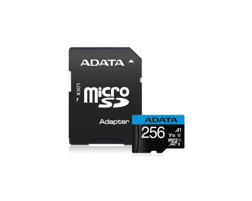 Карта пам'яті ADATA 256GB microSDXC calss 10 UHS-I V10 A1 (AUSDX256GUICL10A1-RA1)