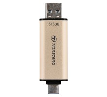 USB флеш накопичувач Transcend 512GB JetFlash 930C Gold-Black USB 3.2/Type-C (TS512GJF930C)