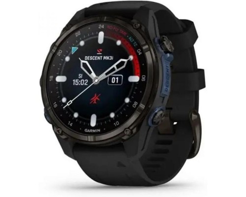 Смарт-годинник Garmin Descent Mk3i, 43mm, Crbn Gry DLC Ti/Blk, Dive Computer, GPS дайвінг комп'ютер (010-02753-11)