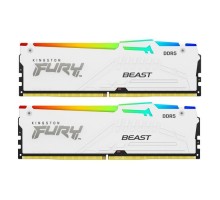 Модуль пам'яті для комп'ютера DDR5 32GB (2x16GB) 6400 MHz Beast White RGB EXPO Kingston Fury (ex.HyperX) (KF564C32BWEAK2-32)