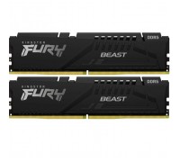 Модуль пам'яті для комп'ютера DDR5 64GB (2x32GB) 6000 MHz Beast Black XMP Kingston Fury (ex.HyperX) (KF560C30BBK2-64)