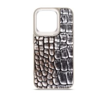 Чохол до мобільного телефона Harder Glamorous Croco Apple iPhone 15 Pro Grey Gold (ARM76762)