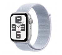 Смарт-годинник Apple Watch SE 2024 GPS 44mm Silver Aluminium Case with Blue Cloud Sport Loop (MXET3QH/A)