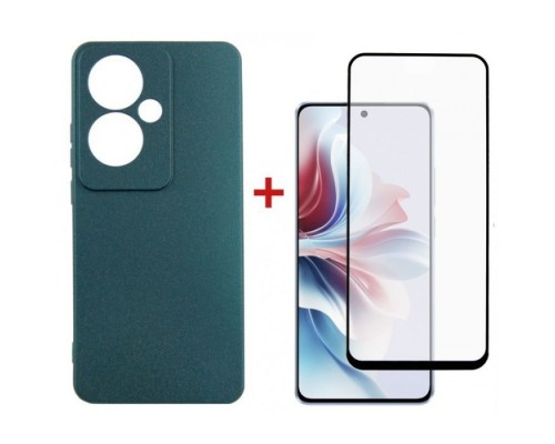 Чохол до мобільного телефона Dengos Oppo Reno 11F + glass Green (DG-KM-96)