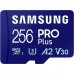Карта пам'яті Samsung 256 GB microSDXC Pro Plus UHS-I U3 V30 A2 Class 10 + SD-adap (MB-MD256SA/EU)