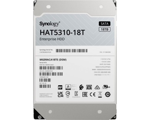 Жорсткий диск для сервера Synology 3.5" 18TБ SATA 7200 (HAT5310-18T)