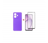 Чохол до мобільного телефона Dengos Oppo A3 Carbon + glass (Purple) (DG-KM-113)