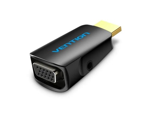 Перехідник HDMI M to VGA F 1080P 60Hz 3,5mm Audio Vention (AIDB0)