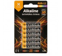 Батарейка AAA LR03 Alkaline 12pcs Blister Vinga (VJABAAA12)
