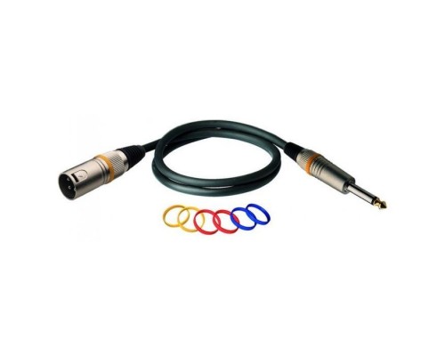 Мікрофонний кабель RockCable Microphone Cable - XLR (m) / TS Jack 1m (RCL 30381 D6 M)