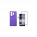 Чохол до мобільного телефона Dengos Kit Xiaomi Redmi Note 14 case Carbon + glass (Purple) (DG-KM-129)