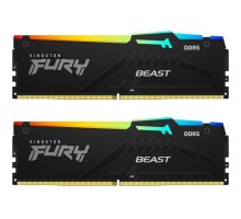 Модуль пам'яті для комп'ютера DDR5 32GB (2x16GB) 6000 MHz Beast RGB Kingston Fury (ex.HyperX) (KF560C36BBE2AK2-32)