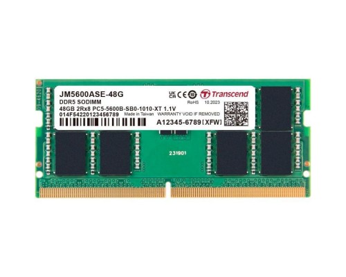 Модуль пам'яті для ноутбука SoDIMM DDR5 48GB 5600 MHz Transcend (JM5600ASE-48G)