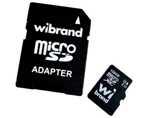 Карта пам'яті Wibrand 128GB microSD class 10 (WICDHU1/128GB-A)