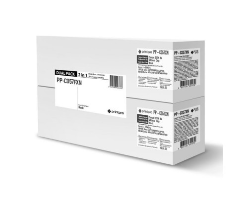 Картридж PrintPro CANON 057H Black без чипа DUAL PACK (PP-C057FXN)
