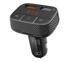 FM модулятор Promate SmarTune 2+ BLUETOOTH 5.0 USB QC 3.0 AUX/SD/USB BLACK (smartune-2+.black)