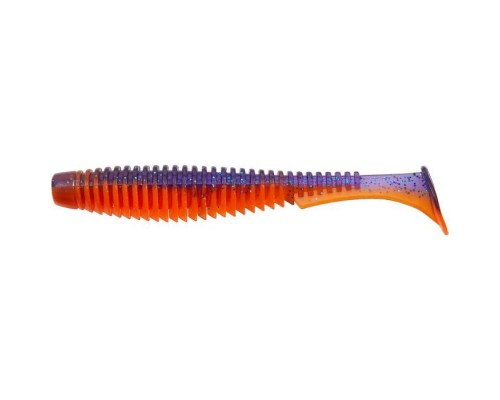 Силікон рибальський FishUP U-Shad 4" 207 - Dark Violet/Orange (8шт/уп) (1864.11.24)