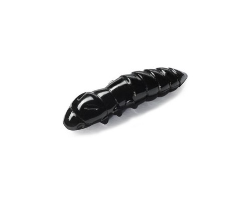 Силікон рибальський FishUP Pupa 1.2" 101 - Black, cheese taste (10шт/уп) (1864.03.52)